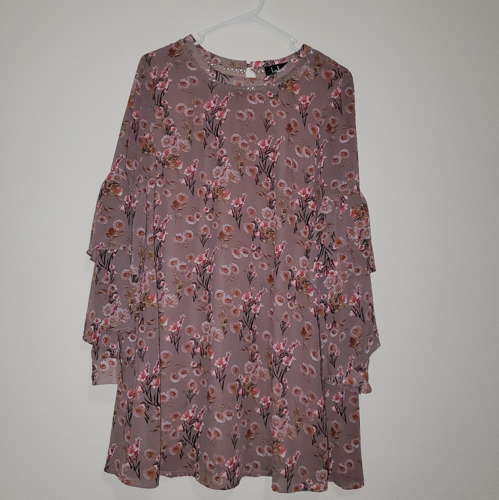 Lulus Short Pink Floral Dress S